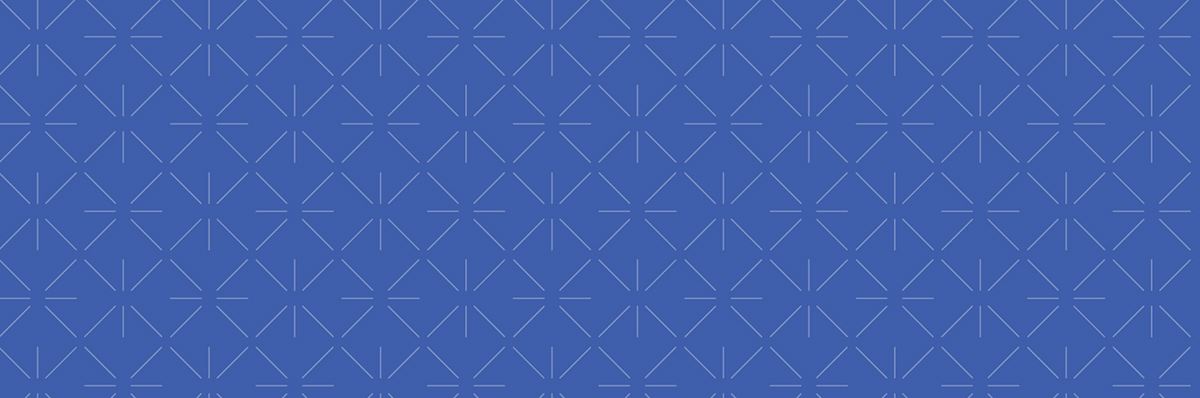 A luminous graphic in royal blue